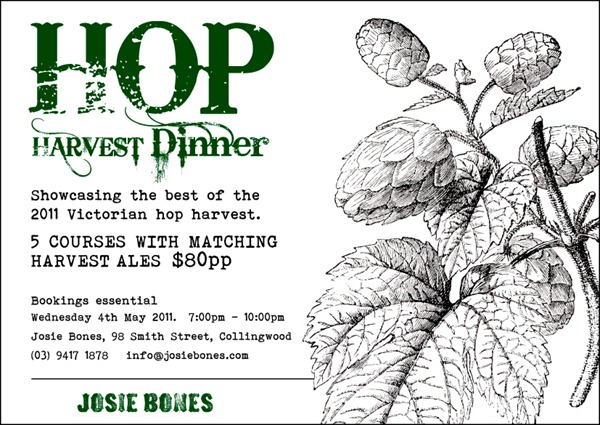 Josie Bones Hop Harvest Dinner