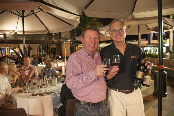 Mon Komo Hotel’s Director of Hospitality Matt Newberry with Chuck Hahn.