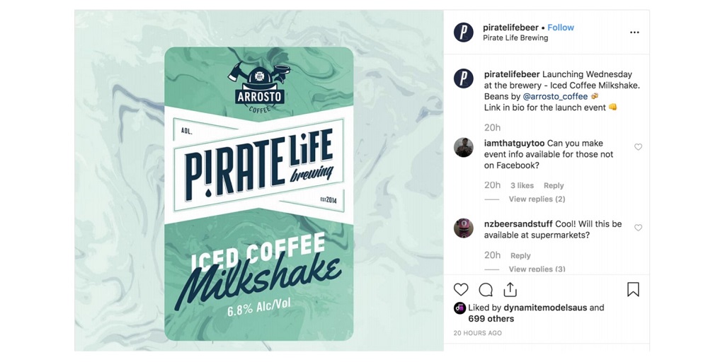 Pirate Life Iced Coffee Milkshake