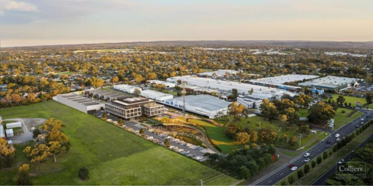 High angle shot of retail space for lease